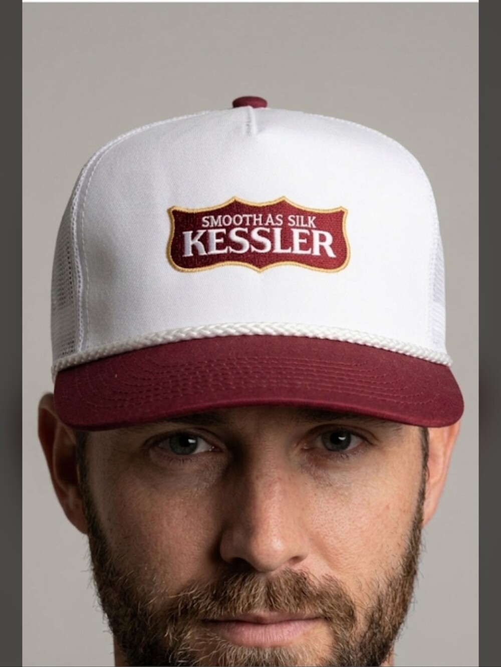 Vintage 90's Y2K Retro Kessler Smooth As Silk Whiskey White Snapback Trucker Hat